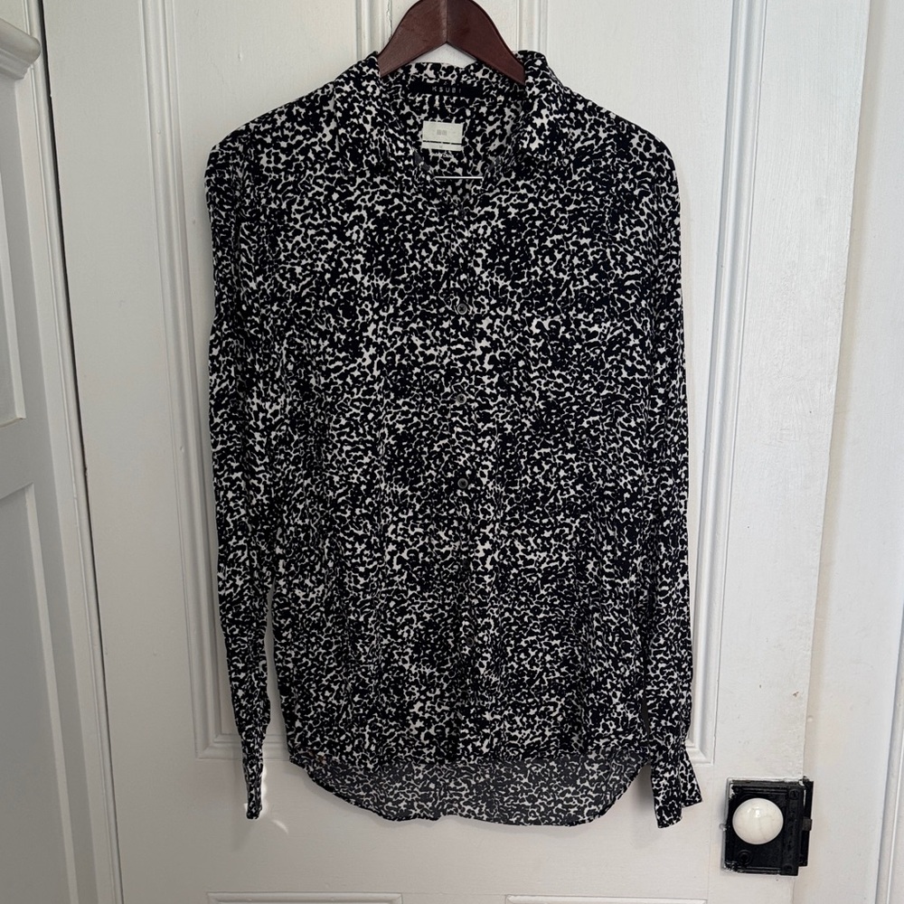 Ksubi White Noise Abstract Print Long-Sleeve Shirt